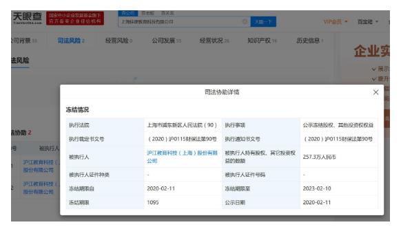 滬江網(wǎng)約257萬(wàn)股權(quán)遭凍結(jié) 上市已經(jīng)失?。? class=